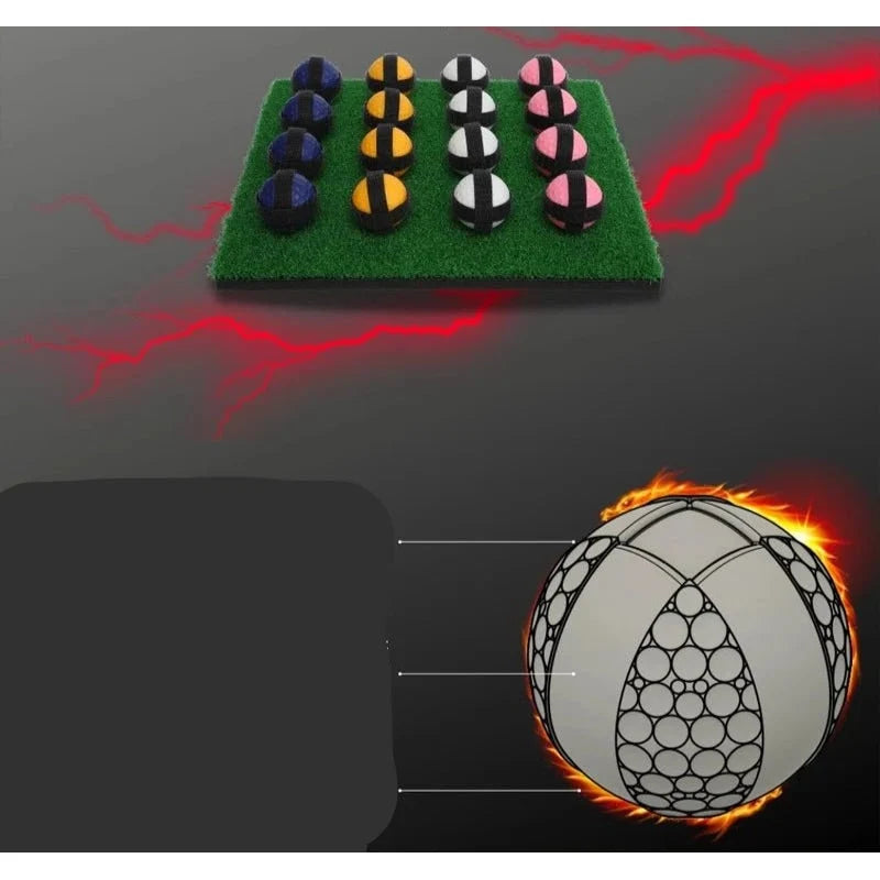 Golf Chipping Mat Portable Foldable 16 Sticky Balls