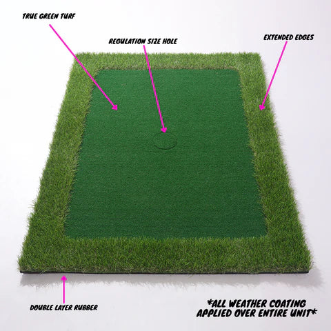 Golf Practice Mat Floating Regulation Cup Balls & Flag