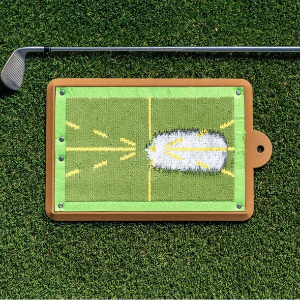 Golf Swing Training Mat Sequin Feedback Clip & Stake