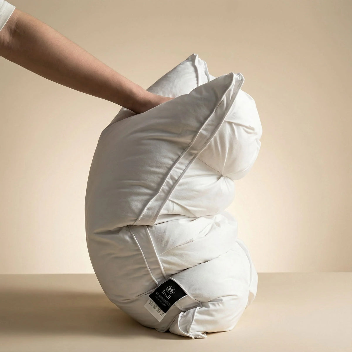 Goose Down Pillow 2-Pack Shape-Retaining Breathable Cotton
