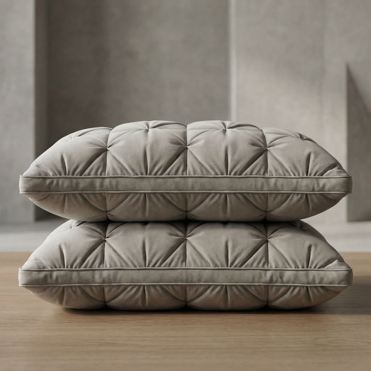 Goose Down Pillow 2-Pack Shape-Retaining Breathable Cotton
