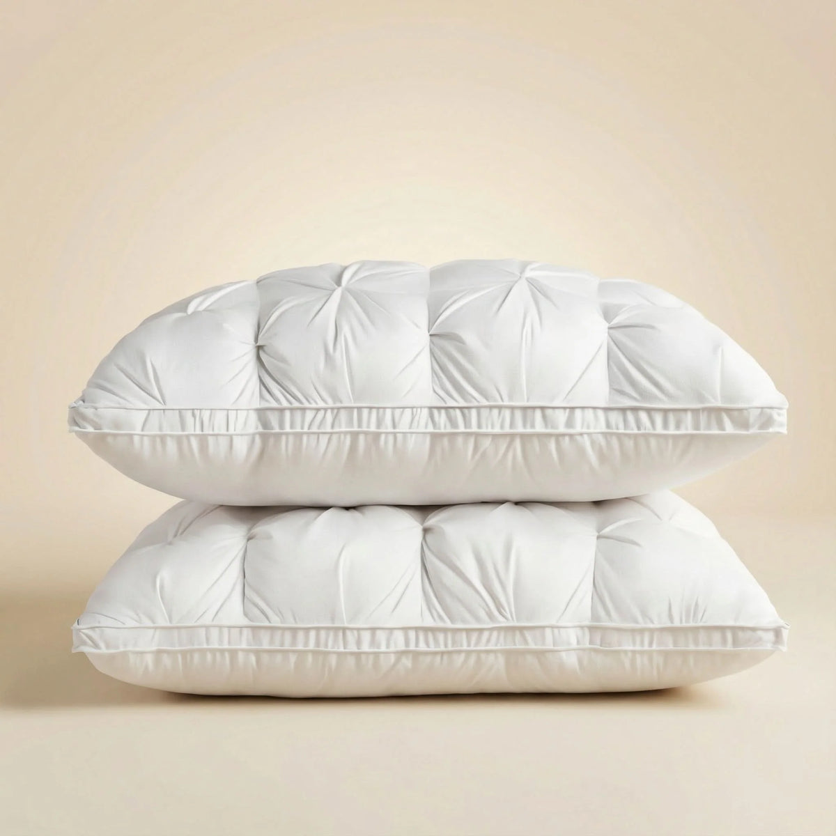 Goose Down Pillow 2-Pack Shape-Retaining Breathable Cotton