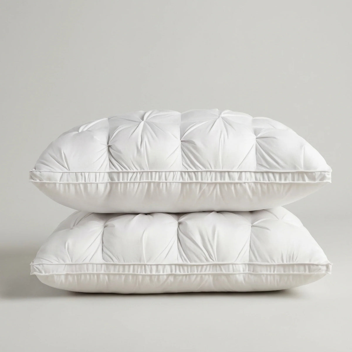 Goose Down Pillow 2-Pack Shape-Retaining Breathable Cotton