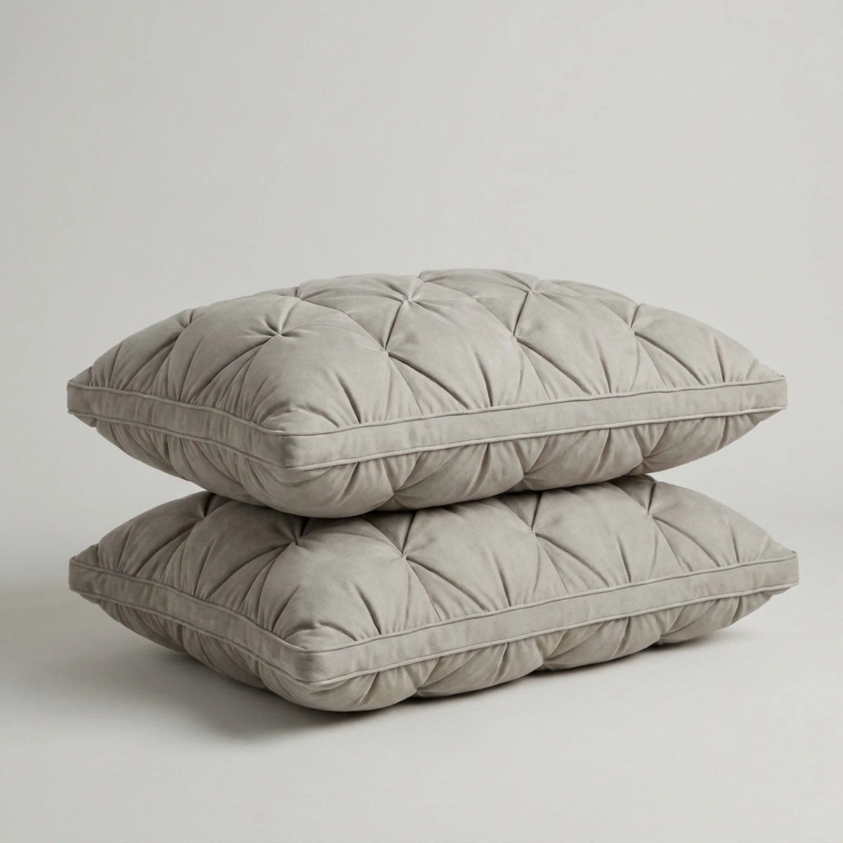 Goose Down Pillow 2-Pack Shape-Retaining Breathable Cotton