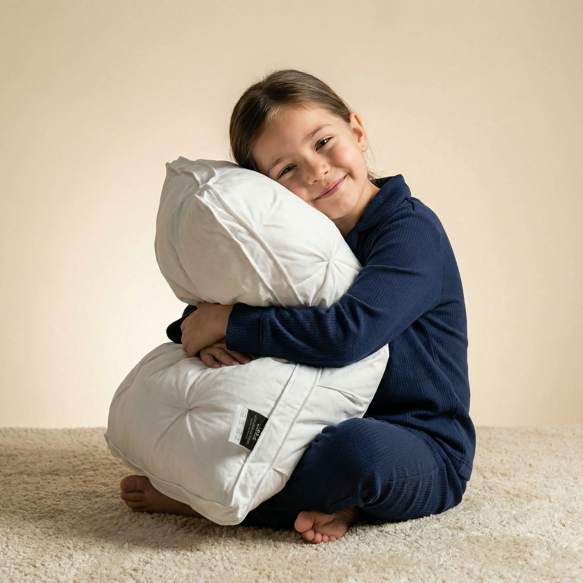 Goose Down Pillow 2-Pack Shape-Retaining Breathable Cotton