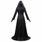 Gothic Vampire Costume Complete Dress Cape & Pendant