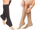 Graduated Compression Socks 20–30 mmHg Side Zipper & Open-Toe