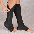 Graduated Compression Socks 20–30 mmHg Side Zipper & Open-Toe