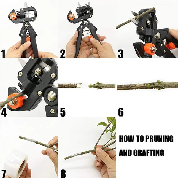 Grafting Tool 3 Interchangeable Blades Hardened Steel & Ergonomic Grip