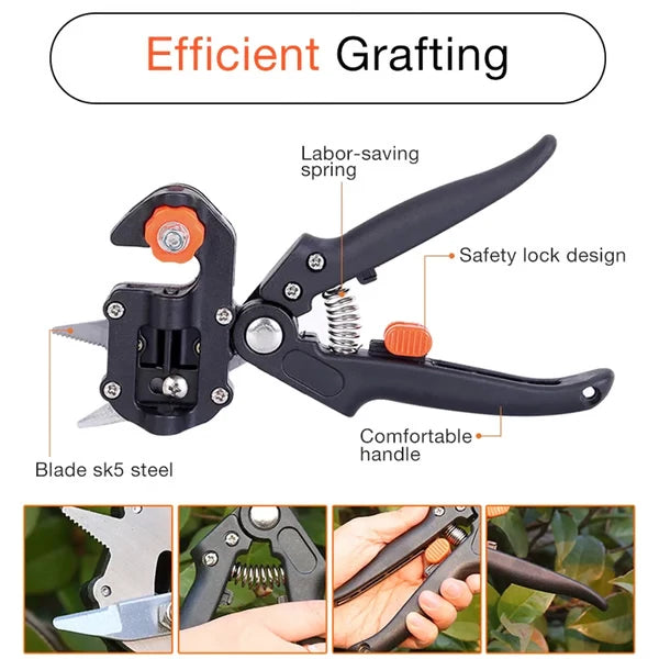 Grafting Tool 3 Interchangeable Blades Hardened Steel & Ergonomic Grip