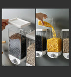 Grain & Cereal Dispenser Airtight Easy-Press & Transparent