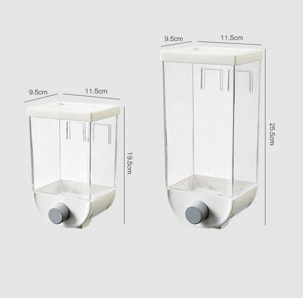 Grain & Cereal Dispenser Airtight Easy-Press & Transparent