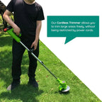 Grass Trimmer Cordless 24V Telescopic Rod & Interchangeable Blades
