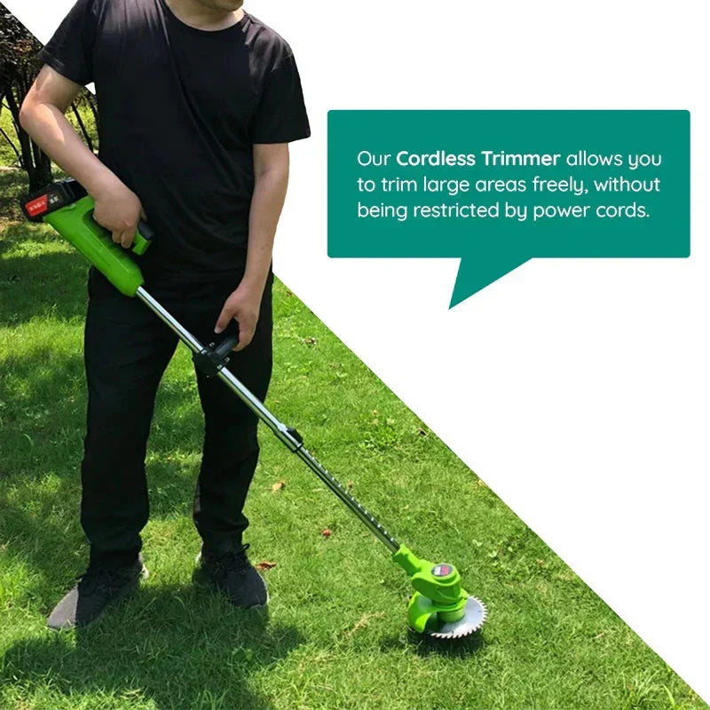 Grass Trimmer Cordless 24V Telescopic Rod & Interchangeable Blades