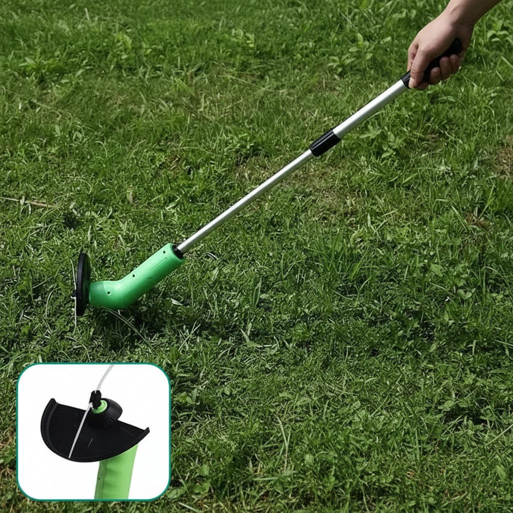 Grass Trimmer Cordless Adjustable Cutting Head Rechargeable Battery
