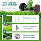 Grass Trimmer Cordless Lightweight Replaceable Blades
