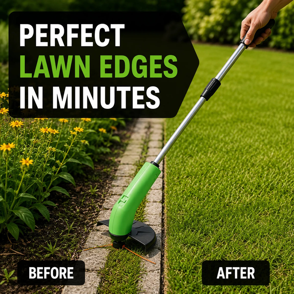 Grass Trimmer Cordless Rechargeable Precision Head & Steel Blade