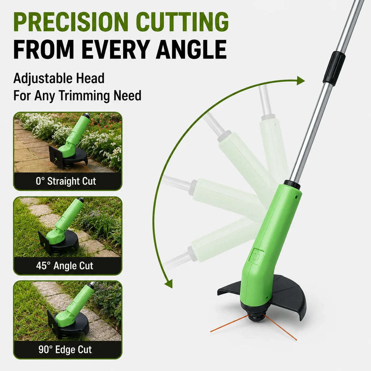 Grass Trimmer Cordless Rechargeable Precision Head & Steel Blade