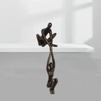 Gravity-Defying Resin Couple Sculpture