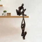 Gravity-Defying Resin Couple Sculpture