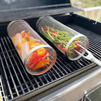 Grill Basket 360 Degree Rotating Stainless Steel