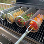 Grill Basket 360° Rotating Stainless Steel & Dishwasher Safe