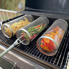 Grill Basket 360° Rotating Stainless Steel & Dishwasher Safe