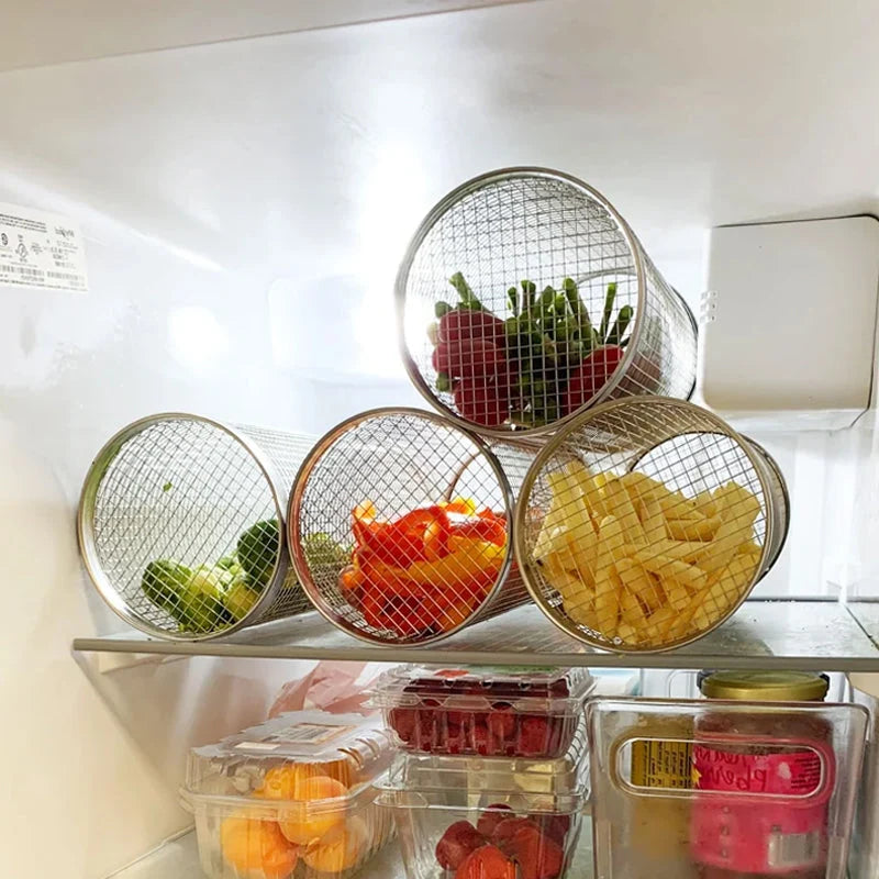 Grill Basket 360° Rotating Stainless Steel & Dishwasher Safe