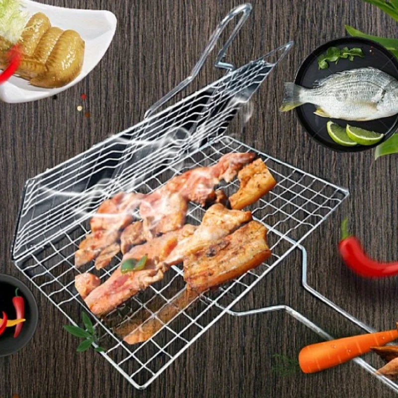 Grill Basket Foldable Non-Stick Stainless Steel