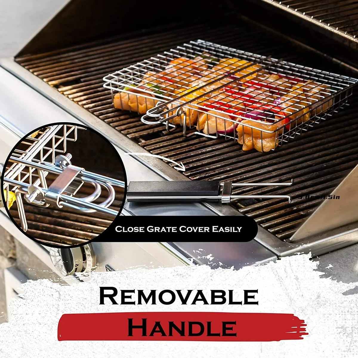 Grill Basket Foldable Non-Stick & Stainless Steel