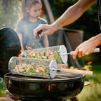 Grill Basket Perforated Stainless Steel Raised Edges