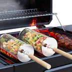 Grill Basket Perforated Stainless Steel Raised Edges