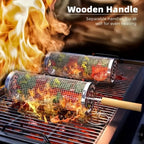 Grill Basket Rotating Cylindrical 304 Stainless Steel
