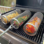 Grill Basket Rotating Stainless Steel Dishwasher Safe