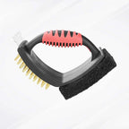 Grill Brush Brass Bristles & Copper Scraper Quick-Dry Pad