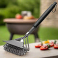 Grill Brush Bristle-Free Stainless Steel Ergonomic Handle 17 Inch