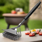 Grill Brush Bristle-Free Stainless Steel Ergonomic Handle 17 Inch