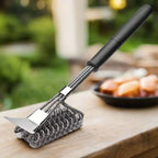 Grill Brush Bristle-Free Stainless Steel Ergonomic Handle 17 Inch