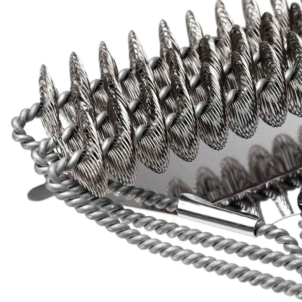 Grill Brush Bristle-Free Stainless Steel Ergonomic Handle 17 Inch
