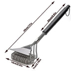 Grill Brush Bristle-Free Stainless Steel Ergonomic Handle 17 Inch