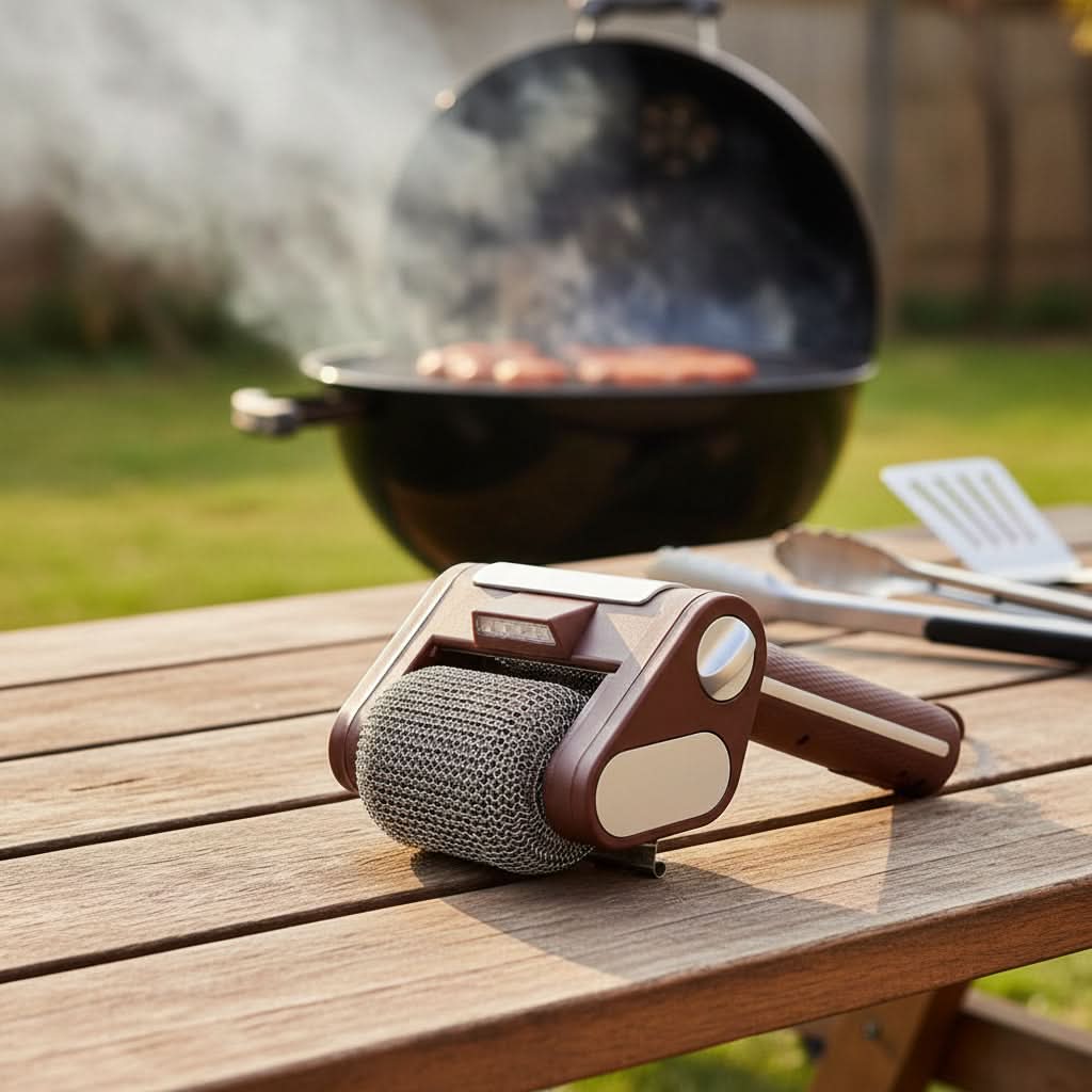Grill Brush Stainless Steel Roller USB Rechargeable