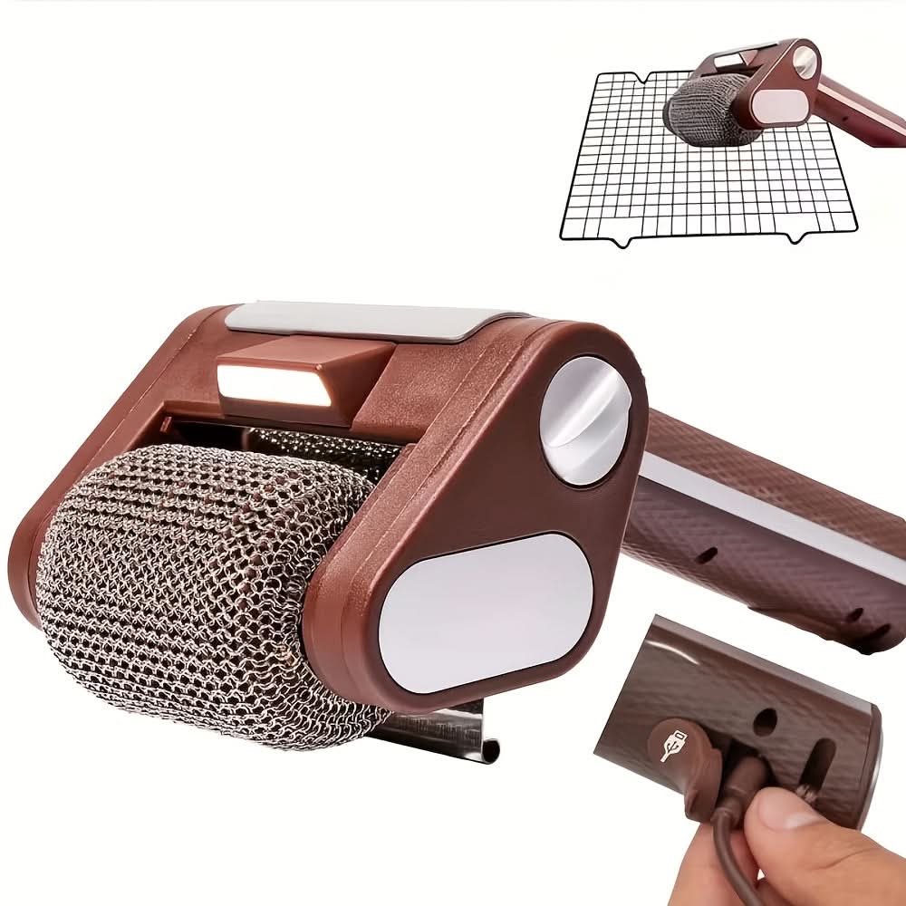 Grill Brush Stainless Steel Roller USB Rechargeable