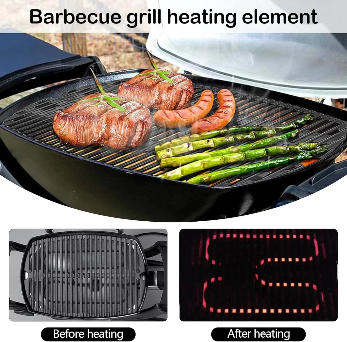 Grill Heating Coil Stainless Steel 2200W
