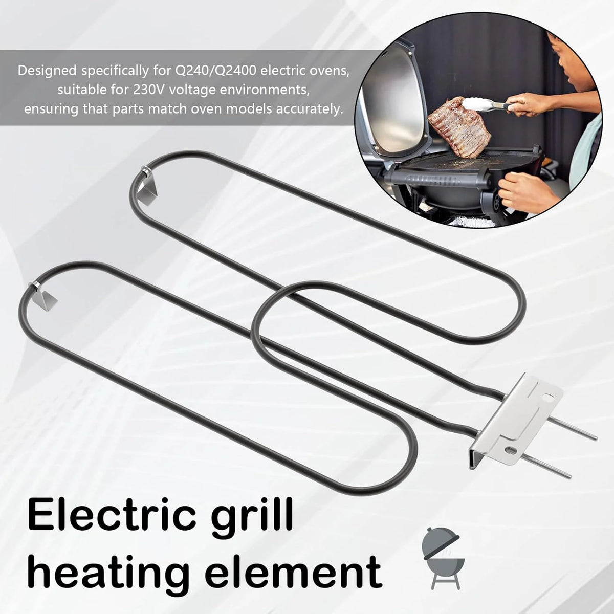 Grill Heating Coil Stainless Steel 2200W