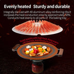 Grill Pan Aluminum Windproof Comfort-Grip Handles