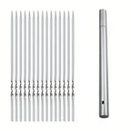 Grill Skewer Set Stainless Steel Protective Storage Tube