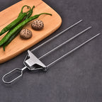 Grill Skewers Three-Prong Stainless Steel & Ergonomic Handle