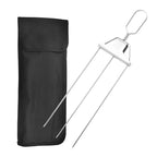 Grill Skewers Three-Prong Stainless Steel & Ergonomic Handle