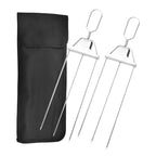Grill Skewers Three-Prong Stainless Steel & Ergonomic Handle