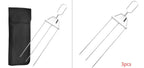 Grill Skewers Three-Prong Stainless Steel & Ergonomic Handle